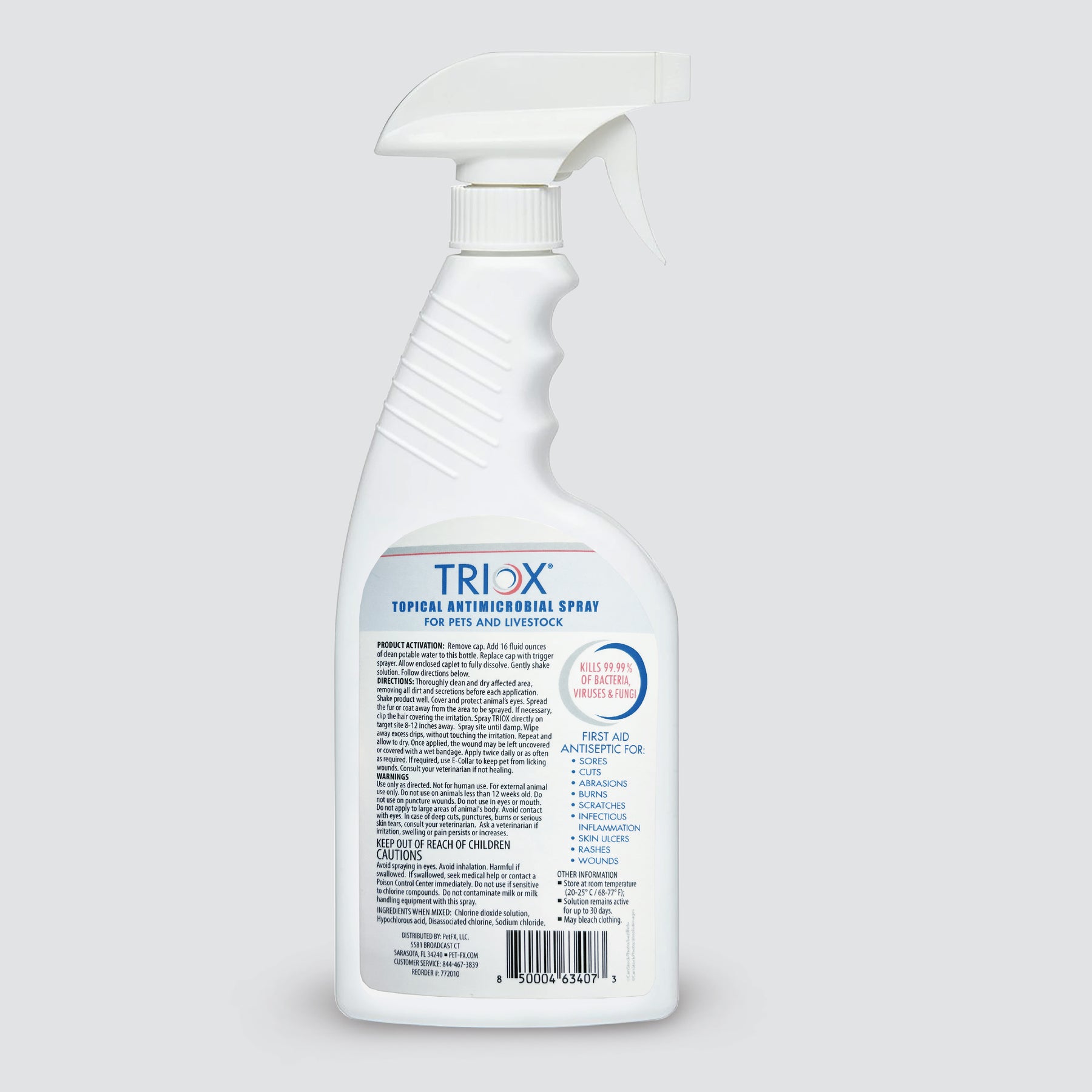TrioX® - Topical Antimicrobial Spray For Pets & Livestock